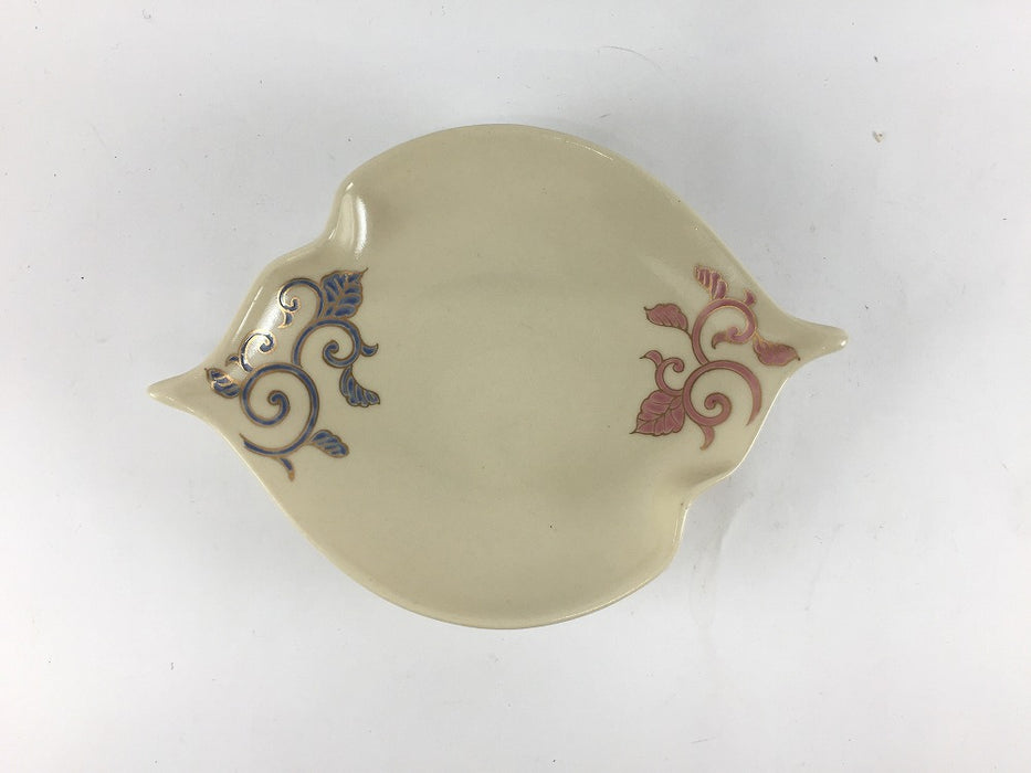 【SALE】160木ﾉ葉先付　粟田赤青唐草　16cm　有田焼【訳あり】