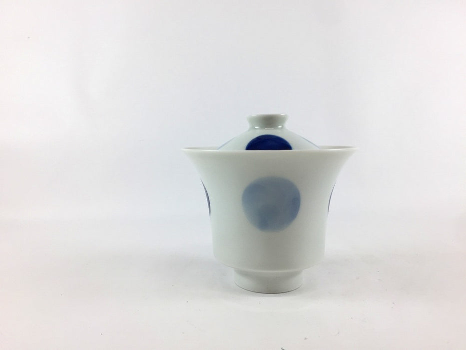 【SALE】染付日月文　3寸深型蓋碗　9cm　有田焼【訳あり】