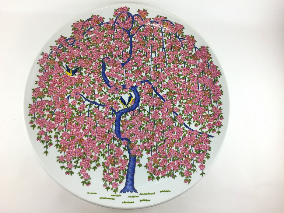37cm大皿　満開桜　有田焼(j.R)