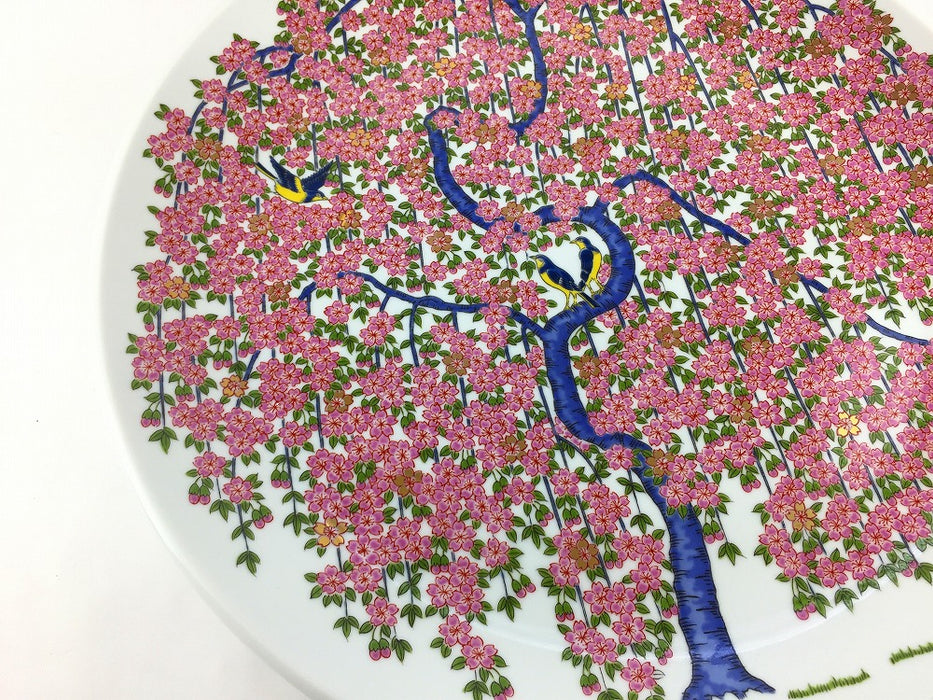 37cm大皿　満開桜　有田焼(j.R)