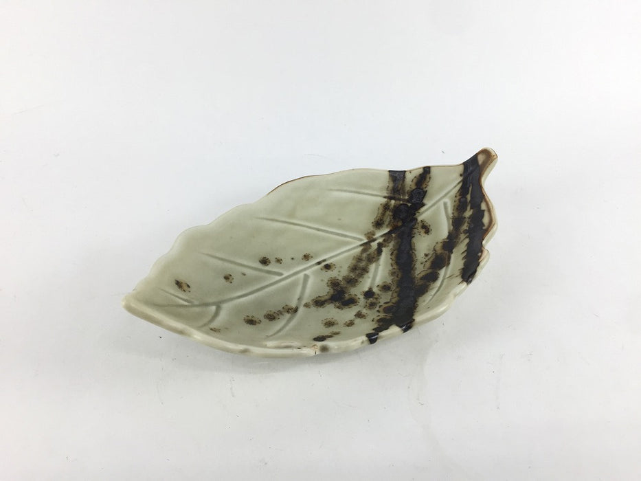 【SALE】165枯葉皿　桑色銀砂　16.5cm　有田焼【訳あり】