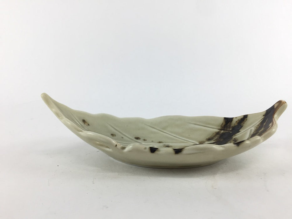 【SALE】165枯葉皿　桑色銀砂　16.5cm　有田焼【訳あり】
