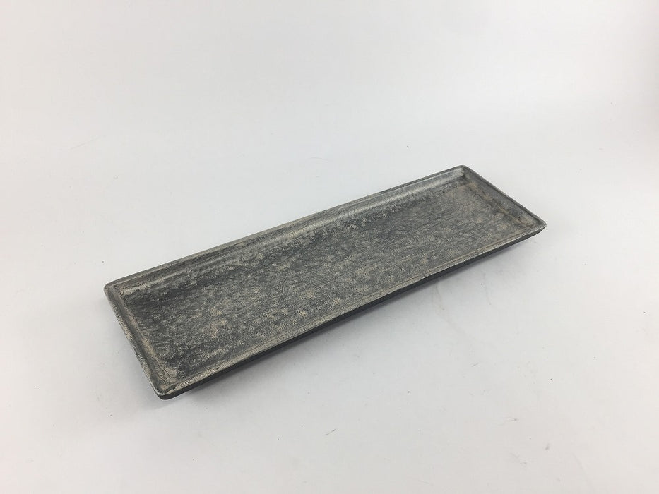 【SALE】23cm亀甲長小皿　銀　有田焼【訳あり】