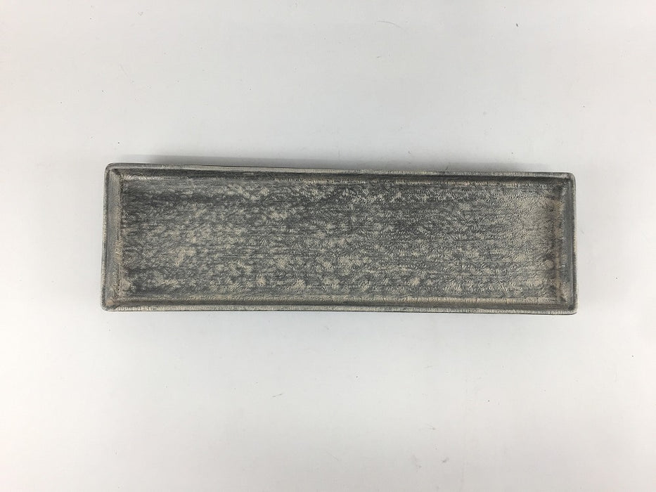 【SALE】23cm亀甲長小皿　銀　有田焼【訳あり】