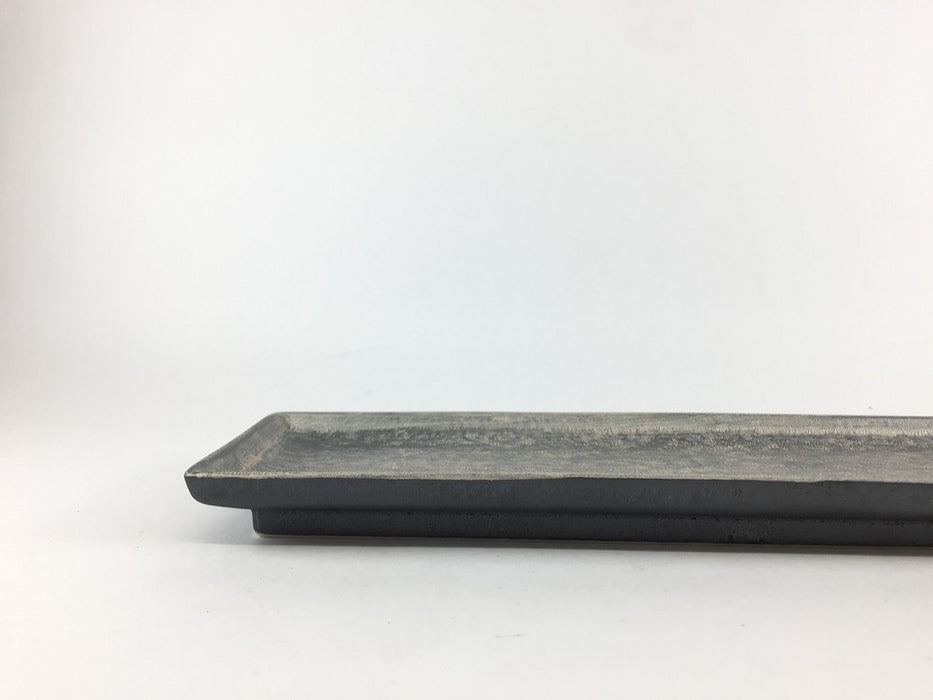 【SALE】23cm亀甲長小皿　銀　有田焼【訳あり】