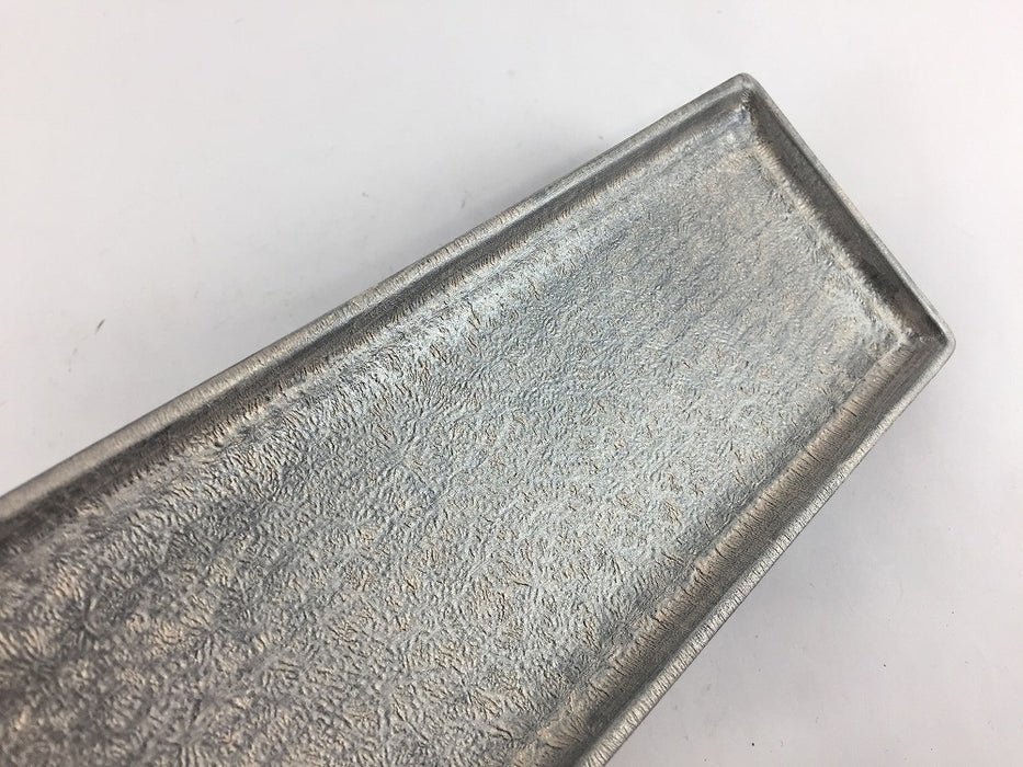 【SALE】23cm亀甲長小皿　銀　有田焼【訳あり】
