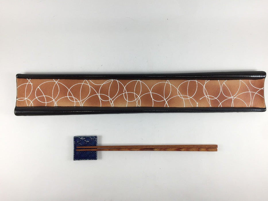 【SALE】415細長皿　乱れ輪　41.5cm　有田焼【訳あり】
