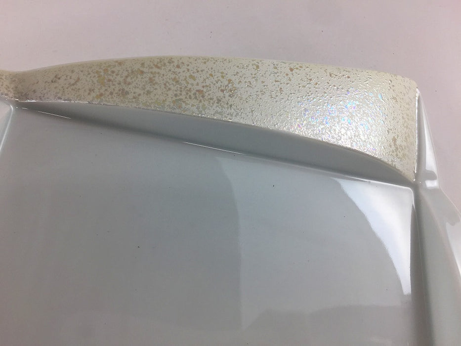 【SALE】白パール紙　口変皿　23cm　有田焼【訳あり】