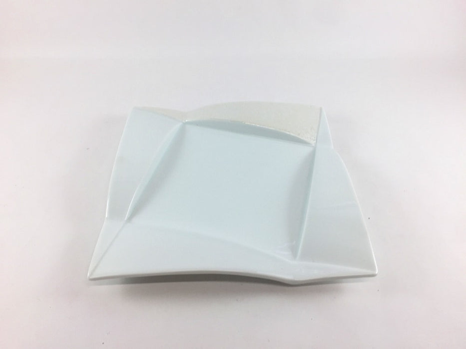 【SALE】白パール紙角皿　17cm　有田焼【訳あり】