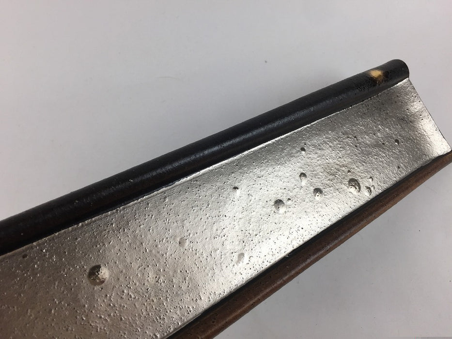 【SALE】415細長皿　茶/銀彩　41.5cm　有田焼【訳あり】
