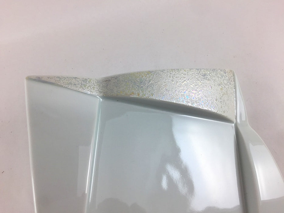 【SALE】白パール紙角皿　17cm　有田焼【訳あり】