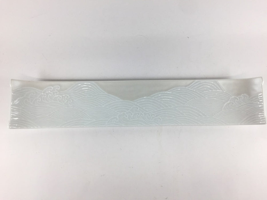 【SALE】325渕上り細皿　銀波彫　32cm　有田焼【訳あり】