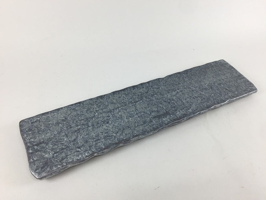 【SALE】275樹皮目長皿　銀結晶　27.5cm　有田焼【訳あり】