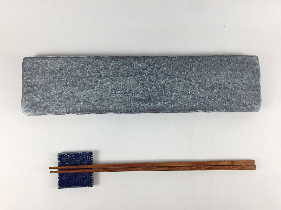 【SALE】275樹皮目長皿　銀結晶　27.5cm　有田焼【訳あり】