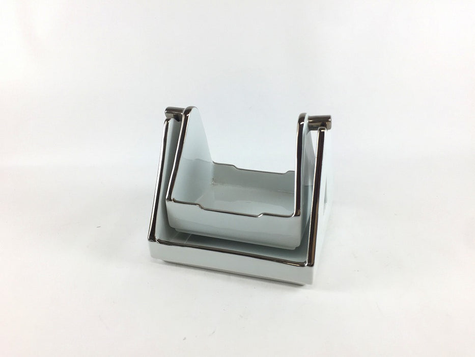 【SALE】ブランコ小鉢木台セット/P白　有田焼【訳あり】