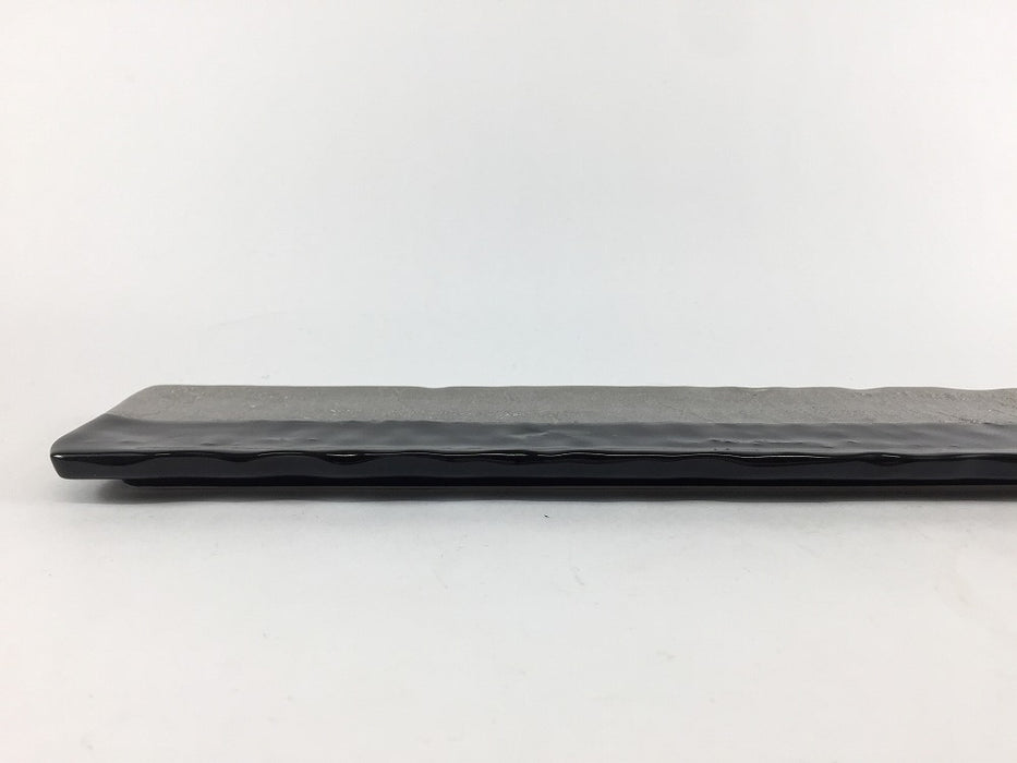 【SALE】275樹皮目長皿　銀/黒　27.5cm　有田焼【訳あり】