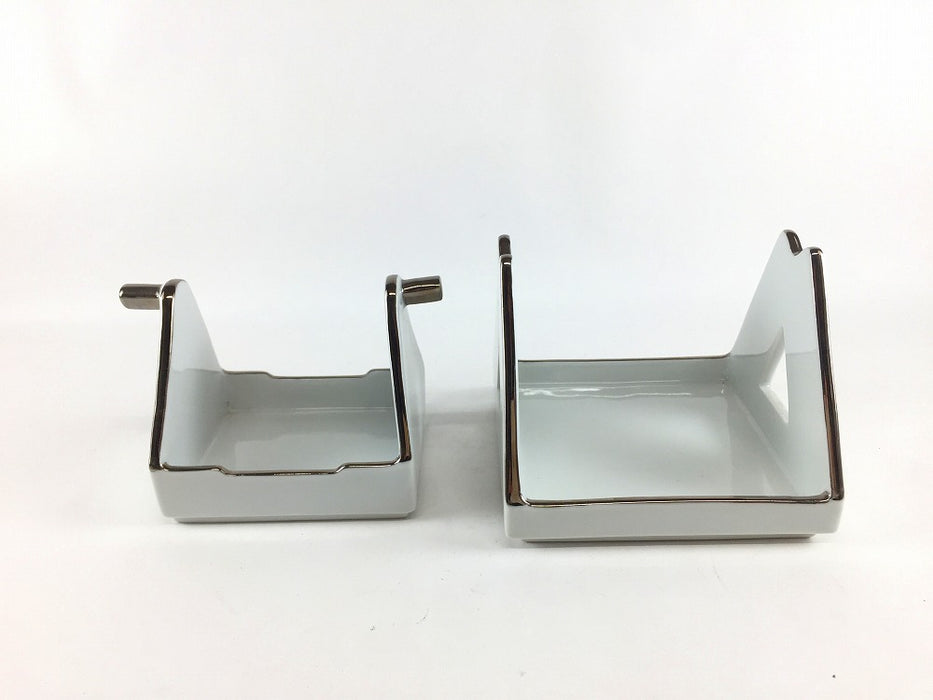 【SALE】ブランコ小鉢木台セット/P白　有田焼【訳あり】