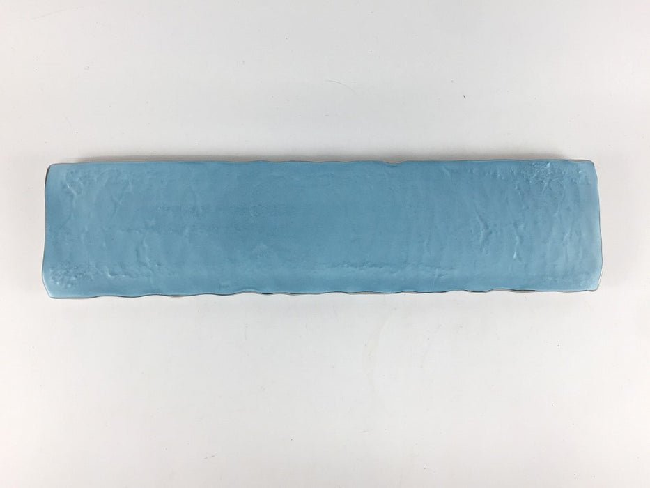 【SALE】275樹皮目長皿　渕銀ブルーマット　27.5cm　有田焼【訳あり】