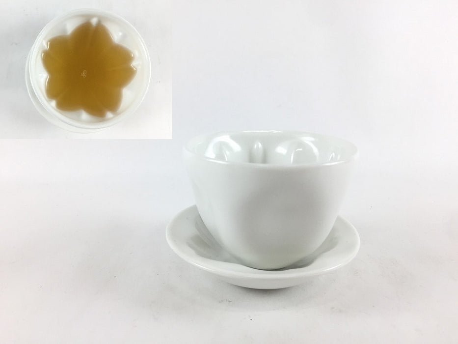 【SALE】桜小煎茶セット.白マット　7cm/70cc　有田焼