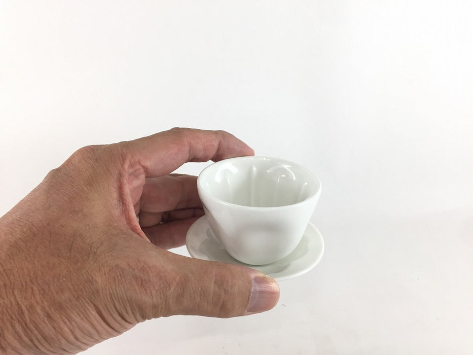 【SALE】桜小煎茶セット.白マット　7cm/70cc　有田焼