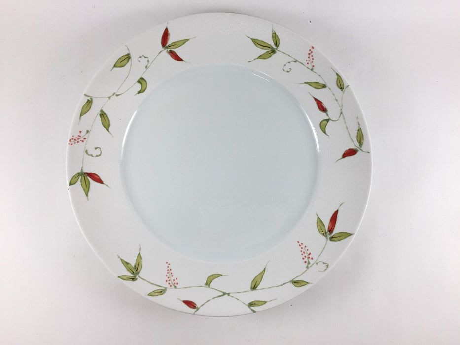 【SALE】グリーン一珍草原　26cmリムプレート　有田焼【訳あり】