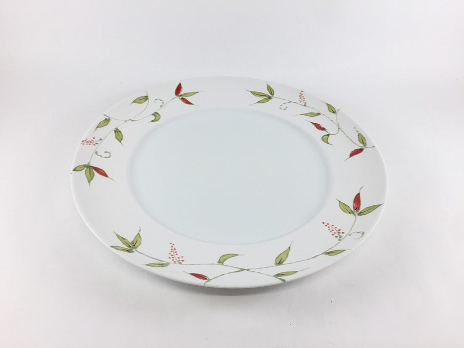 【SALE】グリーン一珍草原　26cmリムプレート　有田焼【訳あり】