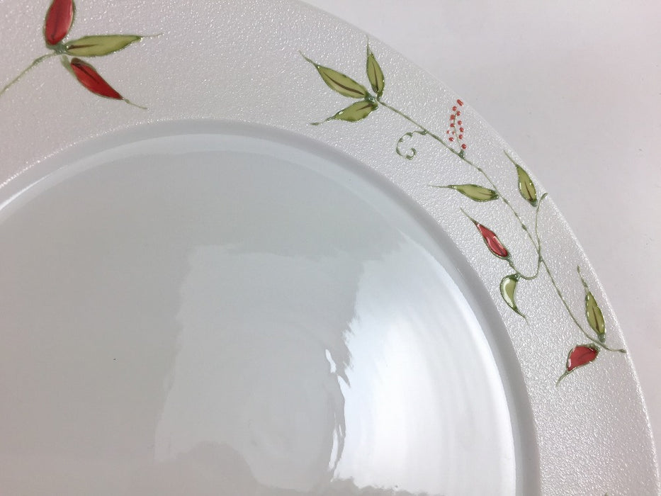 【SALE】グリーン一珍草原　26cmリムプレート　有田焼【訳あり】