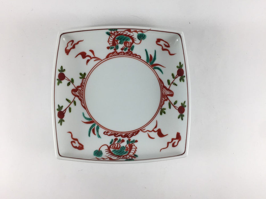 【SALE】麒麟万暦　角丸6.5寸深皿　15.5cm 　有田焼【訳あり】