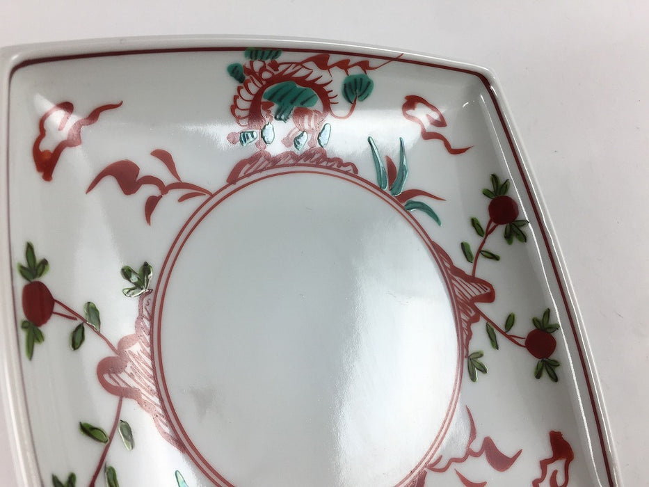 【SALE】麒麟万暦　角丸6.5寸深皿　15.5cm 　有田焼【訳あり】