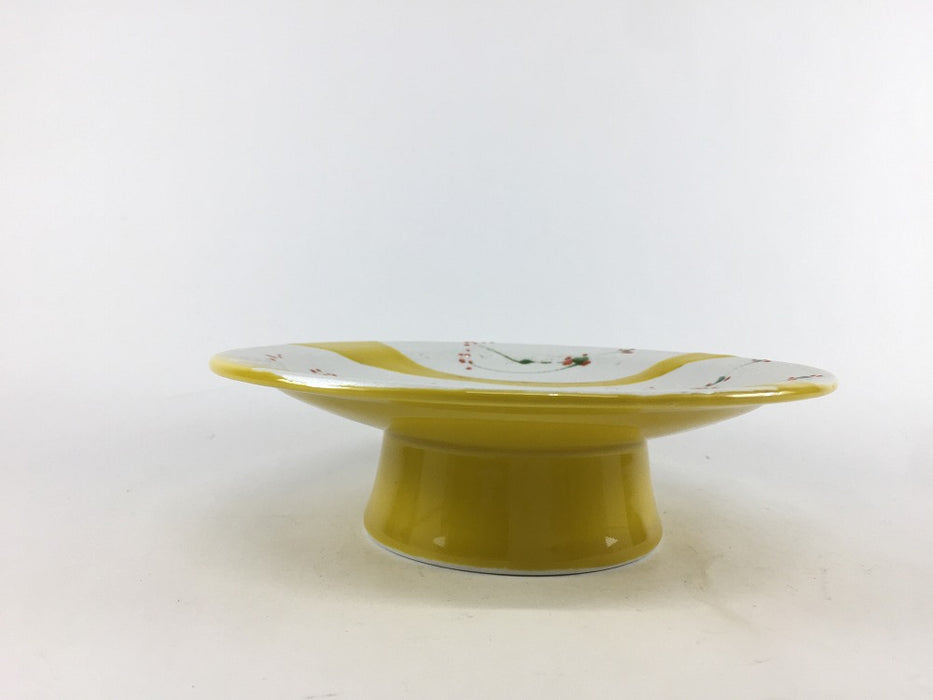 【SALE】165高皿　黄玉風花　16cm 　有田焼【訳あり】