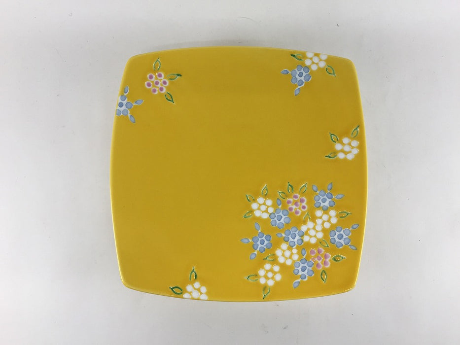 【SALE】165丸角高皿　黄花散し　16.5cm 　有田焼【訳あり】