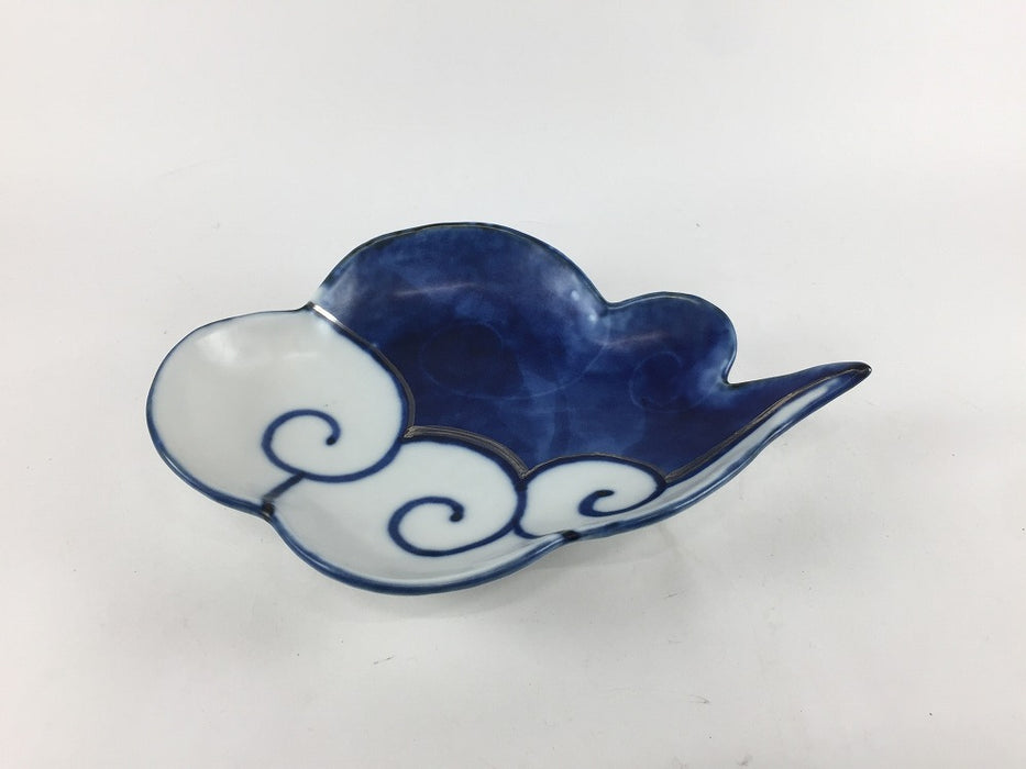 【SALE】195雲皿　青銀彩　20cm 　有田焼【訳あり】