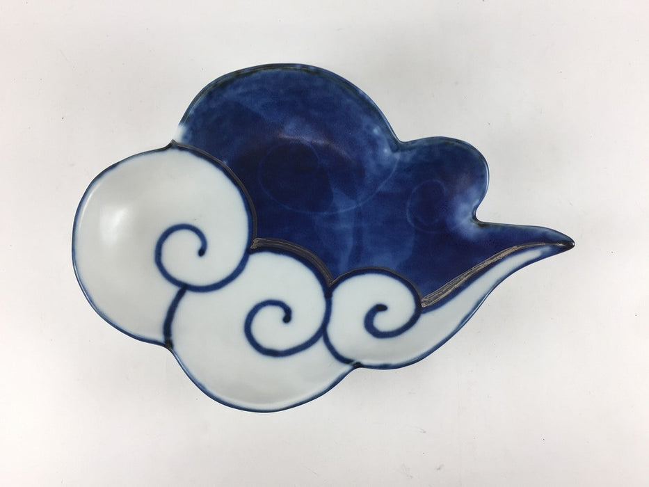 【SALE】195雲皿　青銀彩　20cm 　有田焼【訳あり】