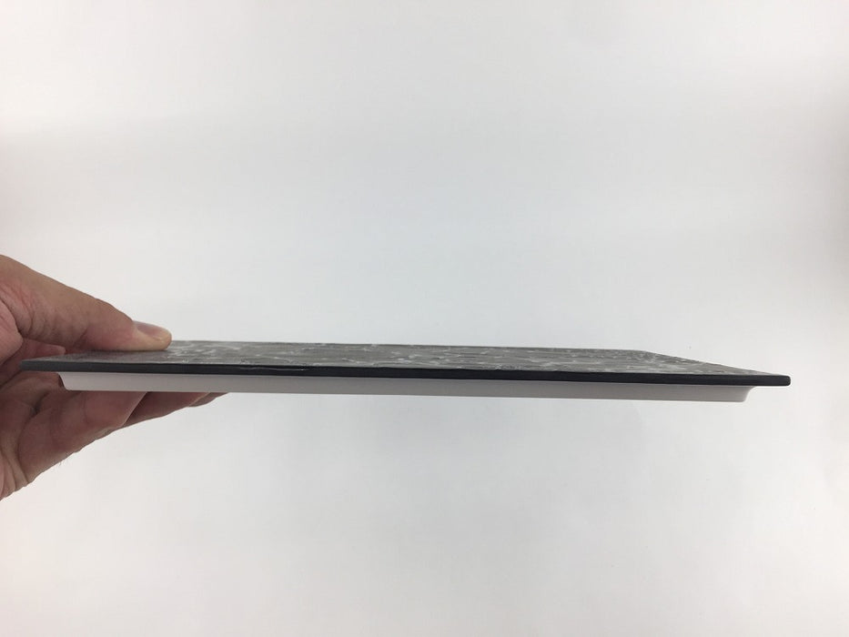 志野泡黒吹.長角プレート(24×15)　有田焼(j.R)