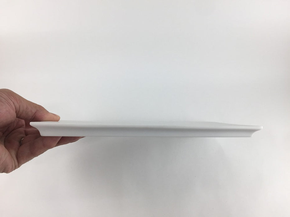 硯石長角プレート.ES白　25cm　有田焼