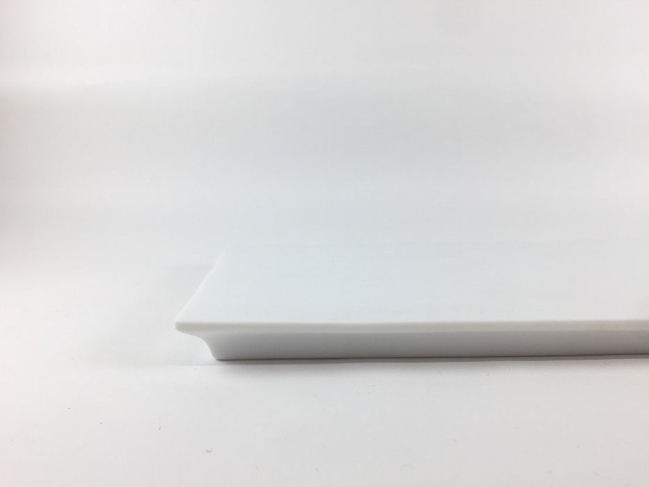 硯石長角プレート.ES白　25cm　有田焼