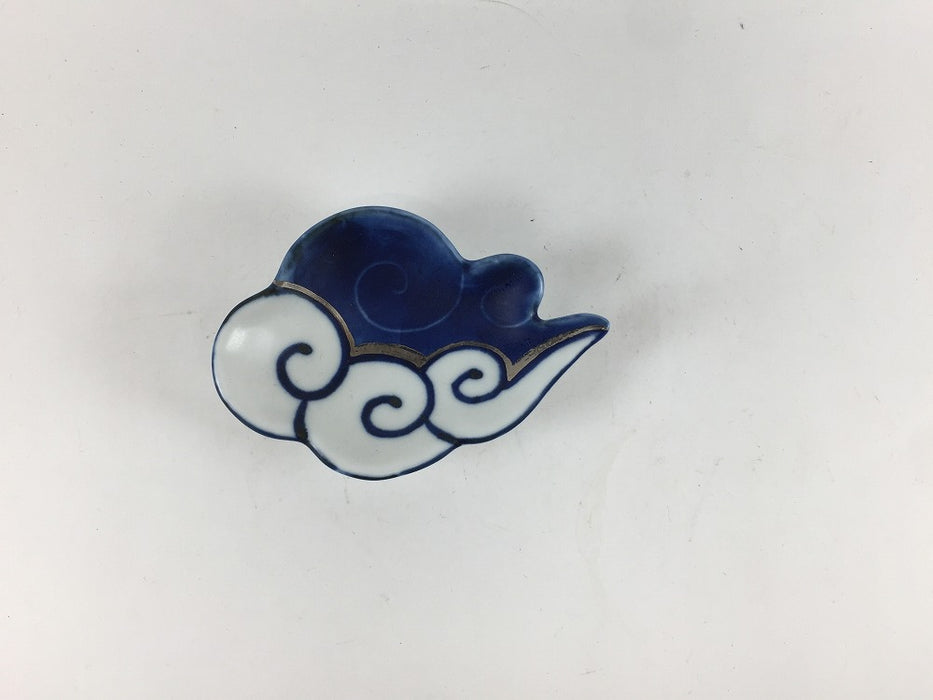 【SALE】95雲皿　青銀彩　9.5cm 　有田焼【訳あり】