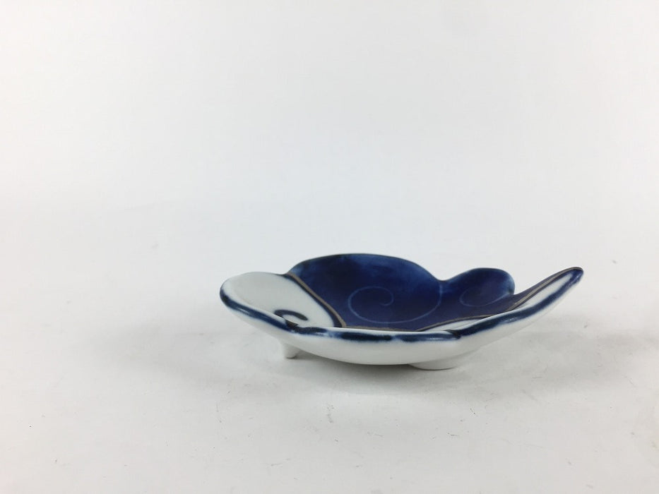 【SALE】95雲皿　青銀彩　9.5cm 　有田焼【訳あり】