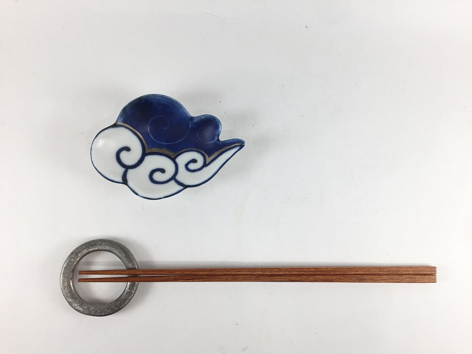【SALE】95雲皿　青銀彩　9.5cm 　有田焼【訳あり】