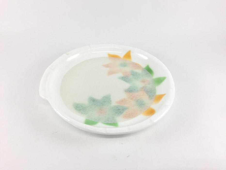 【SALE】竹渕皿(銀彩二色花)　18cm　有田焼　【在庫10】