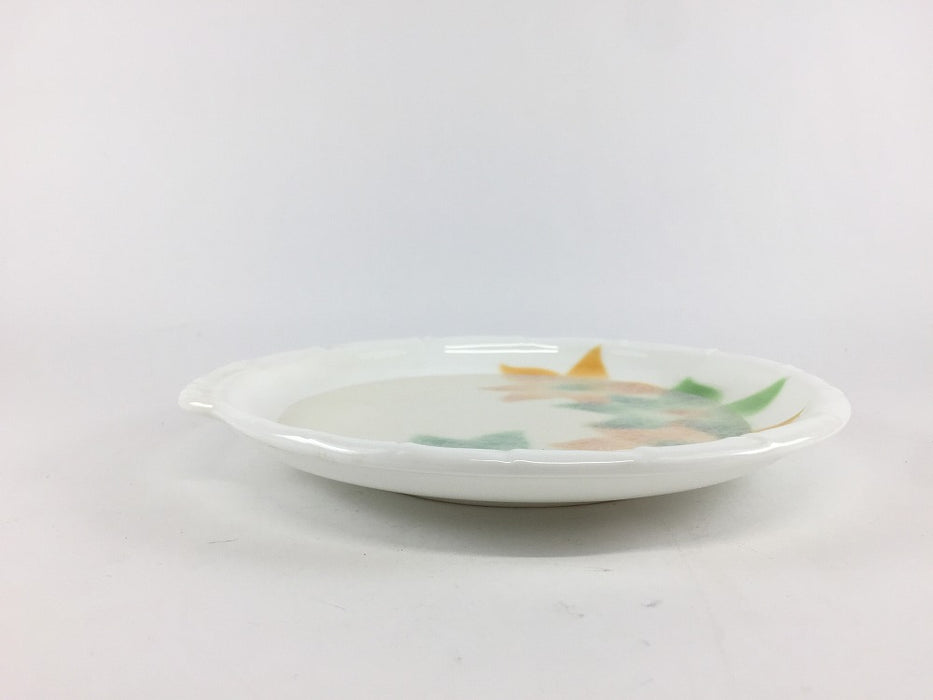 【SALE】竹渕皿(銀彩二色花)　18cm　有田焼　【在庫10】