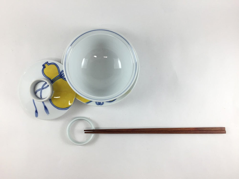 【SALE】京蓋物セット.黄瓢　11cm　波佐見焼(j.R)【訳あり】