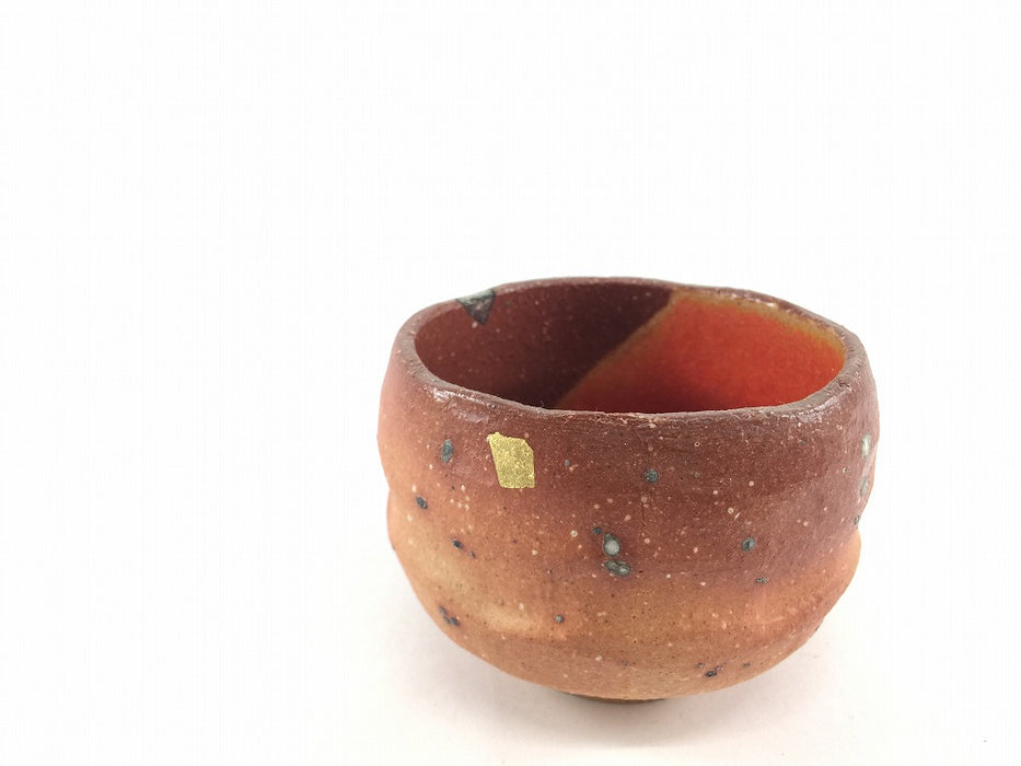 【SALE】小抹茶小鉢　土彩金銀箔内赤　9cm/200cc　有田焼(j.R)【訳あり】