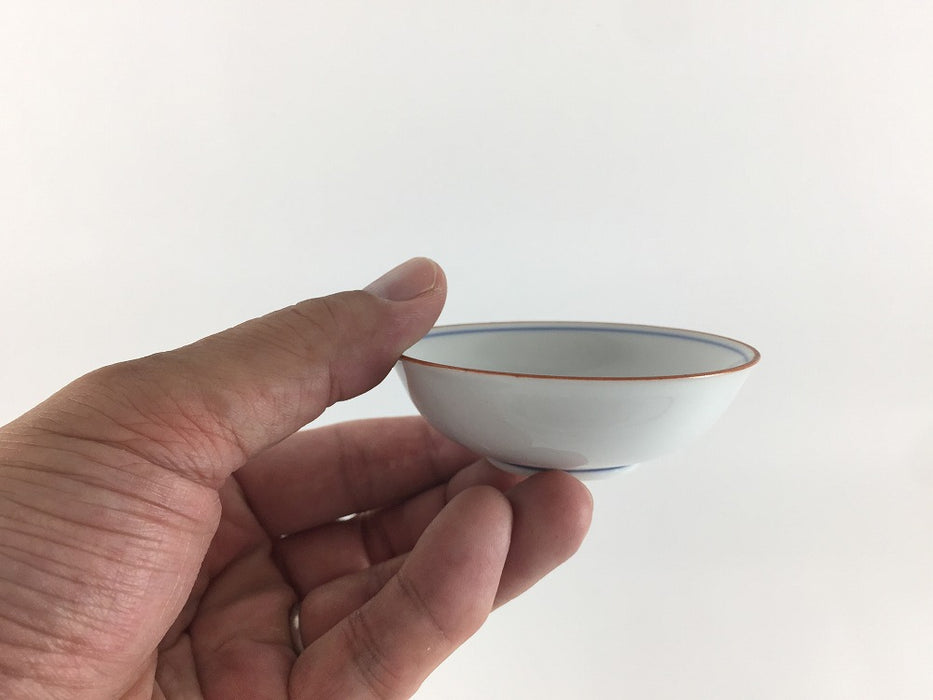 【SALE】丸チョコ.渕錆呉須線　7.5cm/50cc　波佐見焼(j.R)【訳あり】