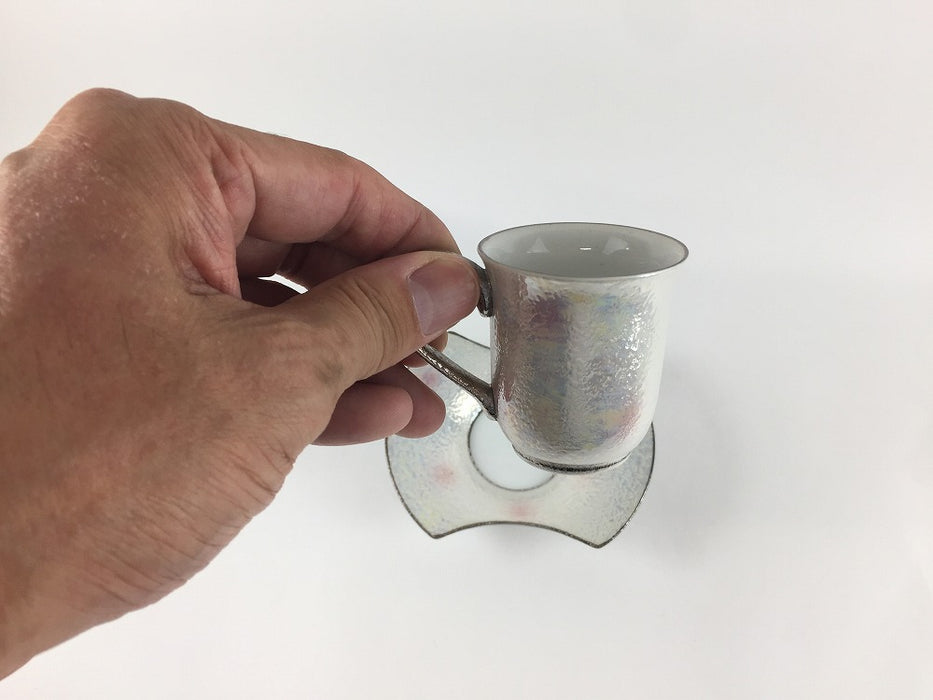 【SALE】デミタスC/S(ラスターピンク)　5cm/60cc　有田焼【訳あり】