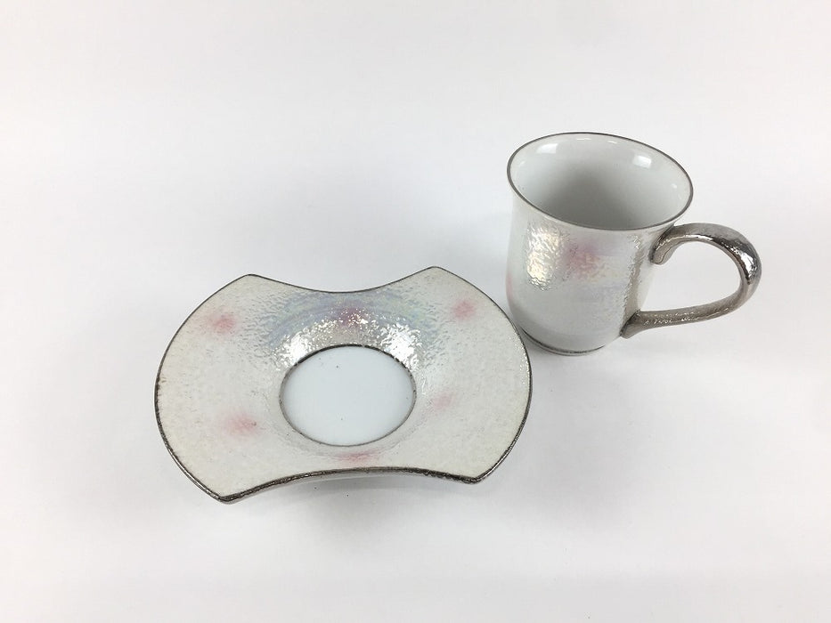 【SALE】デミタスC/S(ラスターピンク)　5cm/60cc　有田焼【訳あり】