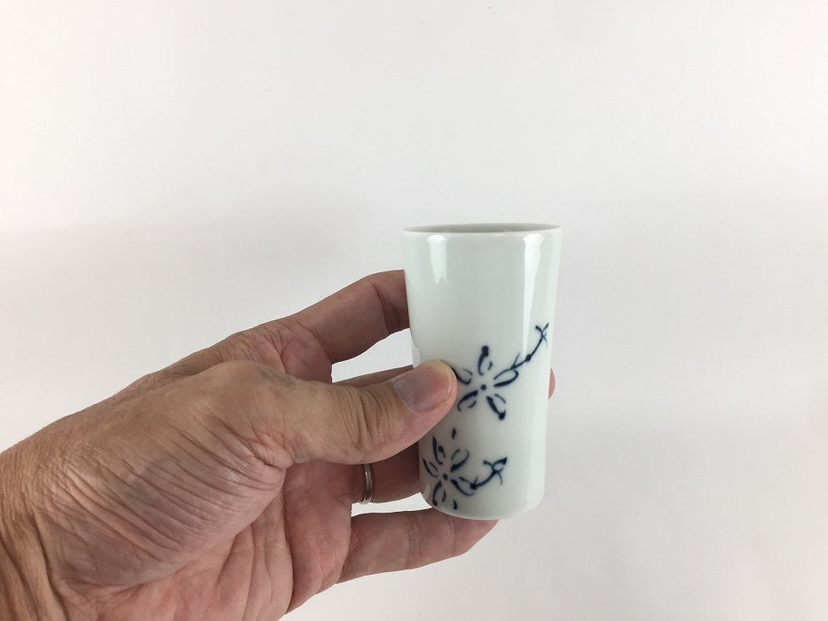 【SALE】100cc筒グラス.天花　9cm　有田焼【訳あり】