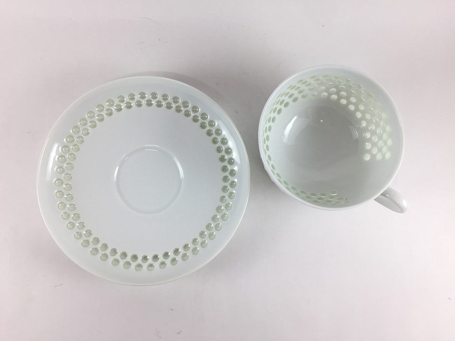 【SALE】水晶丸詰　白磁紅茶カップ&ソーサー　180cc波佐見焼【訳あり】