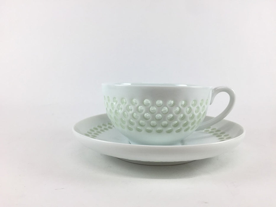 【SALE】水晶丸詰　白磁紅茶カップ&ソーサー　180cc波佐見焼【訳あり】