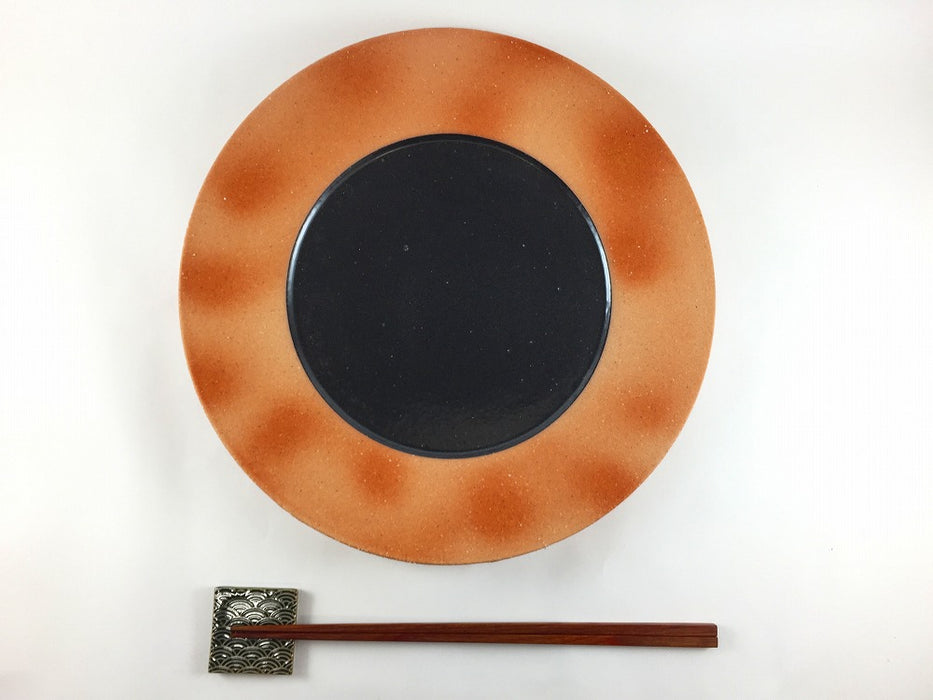 【SALE】内黒面8.5寸皿　26cm　有田焼【訳あり】